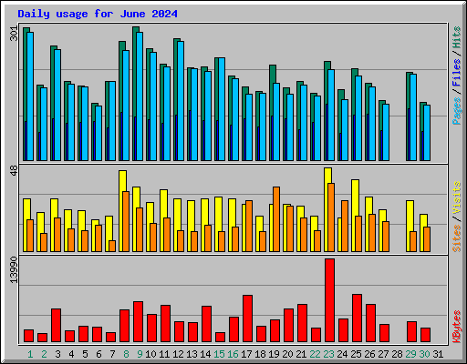 Daily usage for June 2024