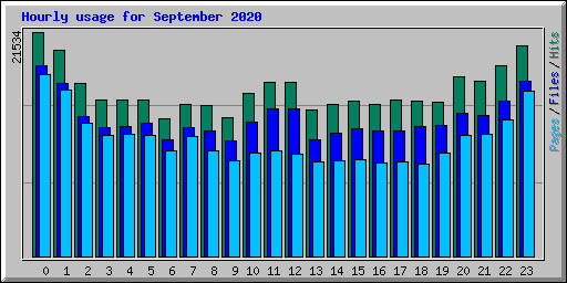 Hourly usage for September 2020