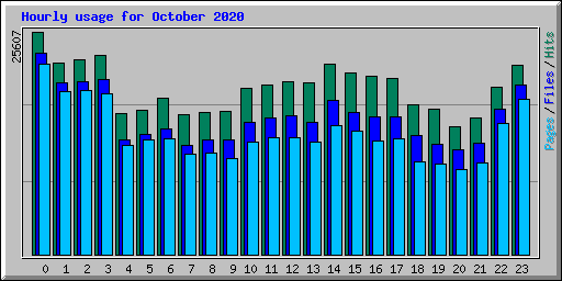 Hourly usage for October 2020