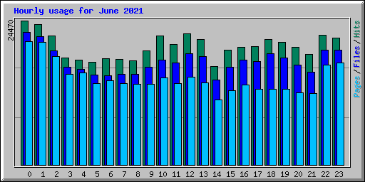 Hourly usage for June 2021