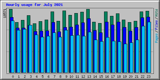 Hourly usage for July 2021