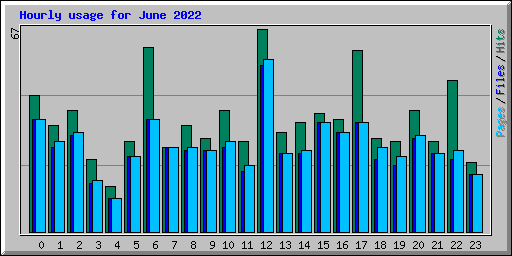 Hourly usage for June 2022