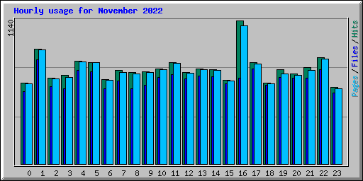 Hourly usage for November 2022