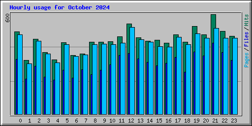 Hourly usage for October 2024