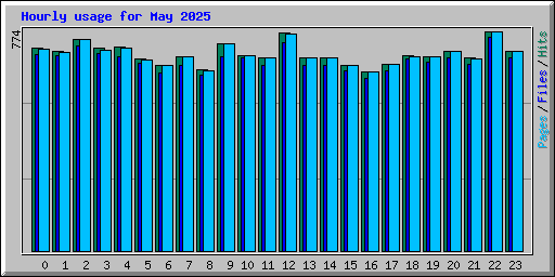 Hourly usage for May 2025
