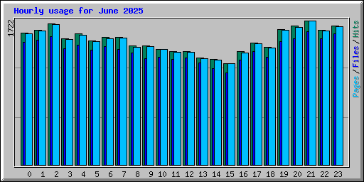 Hourly usage for June 2025