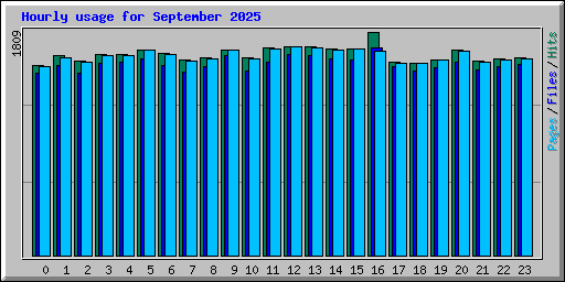 Hourly usage for September 2025