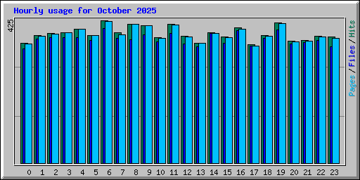 Hourly usage for October 2025