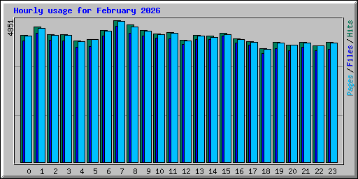 Hourly usage for February 2026