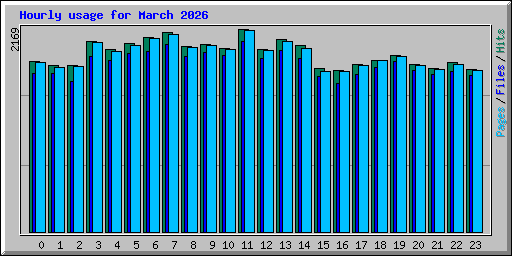 Hourly usage for March 2026