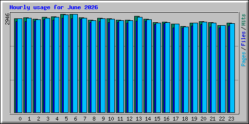 Hourly usage for June 2026