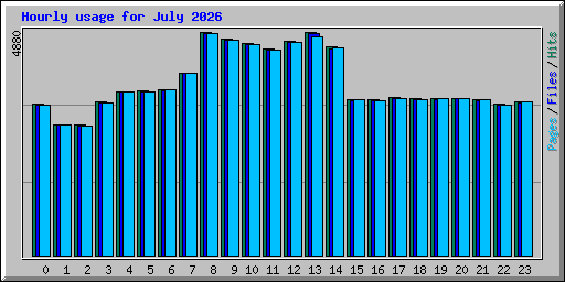Hourly usage for July 2026